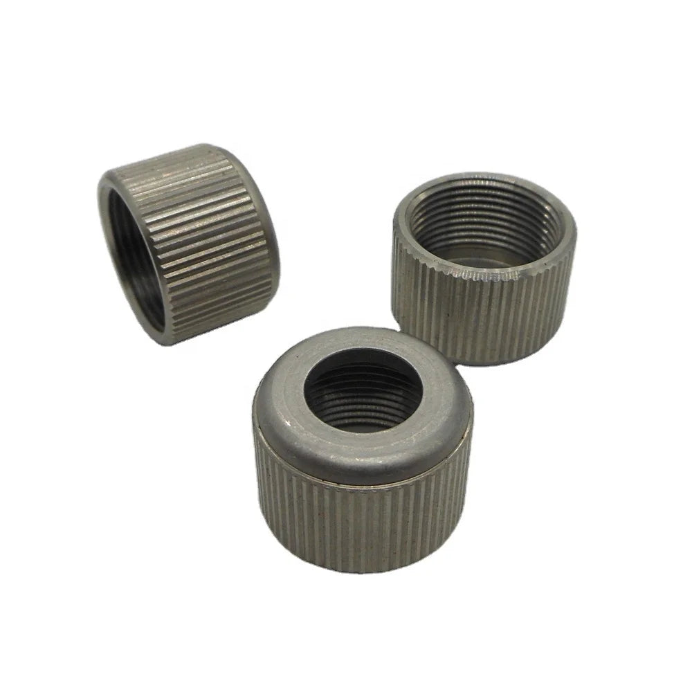 OEM M12 Stainless Steel 304 Knurled Round Lock Nuts CNC Turning Milling Service for Healthcare and Mining Applications