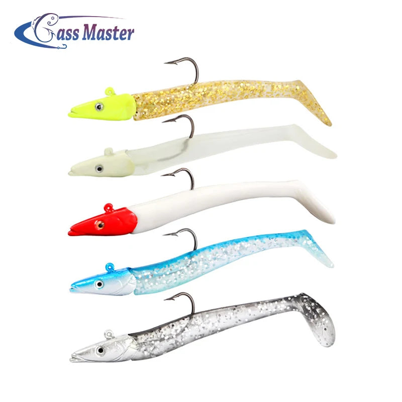 Bass Master Lead Head Metal Jig Shiny Soft Fishing Lure Bass Wobblers Artificial Swim Bait Lead Jig Lures