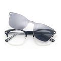 Luxury Retro Style Shade Custom logo Trendy square Women Vintage Polarized Clip on Sunglasses