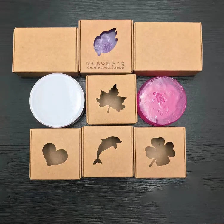 Eco Friendly Custom clear Gift Packaging bar Soap Box Luxury Paper Printing Handmade Soap Package Box