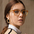 Fashion Women Metal Frame TR90 Anti Blue-ray Glasses Blue Light Blocking Optical Glasses Anti Blue Light Flat Lens