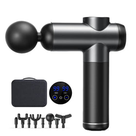 Professional Massage Gun with 8 Massage Heads & 1800mAh Battery 99 Speed Levels for Deep Tissue Muscle Relaxation Whole Body Use