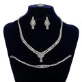 Echsio Wholesale Ready Stock Fashionable Wedding Accessories Copper Alloy Cubic Zirconia Luxury Jewelry Set for Women CN2167