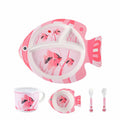 Hot Selling Product Cute Fish Style Designed for Kids Dinnerware Set Biodegradable Bamboo Fiber Dinnerware Plate Set