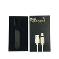 Black Removable Lid High-End Rigid Sponge Lined Gift Boxes for Charge Cable Premium Packingbox Electricity