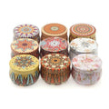 Hot Sale Tin Cans Ethnic Style Round Candy Metal Scented Candle Jar Tin for DIY Candle Making