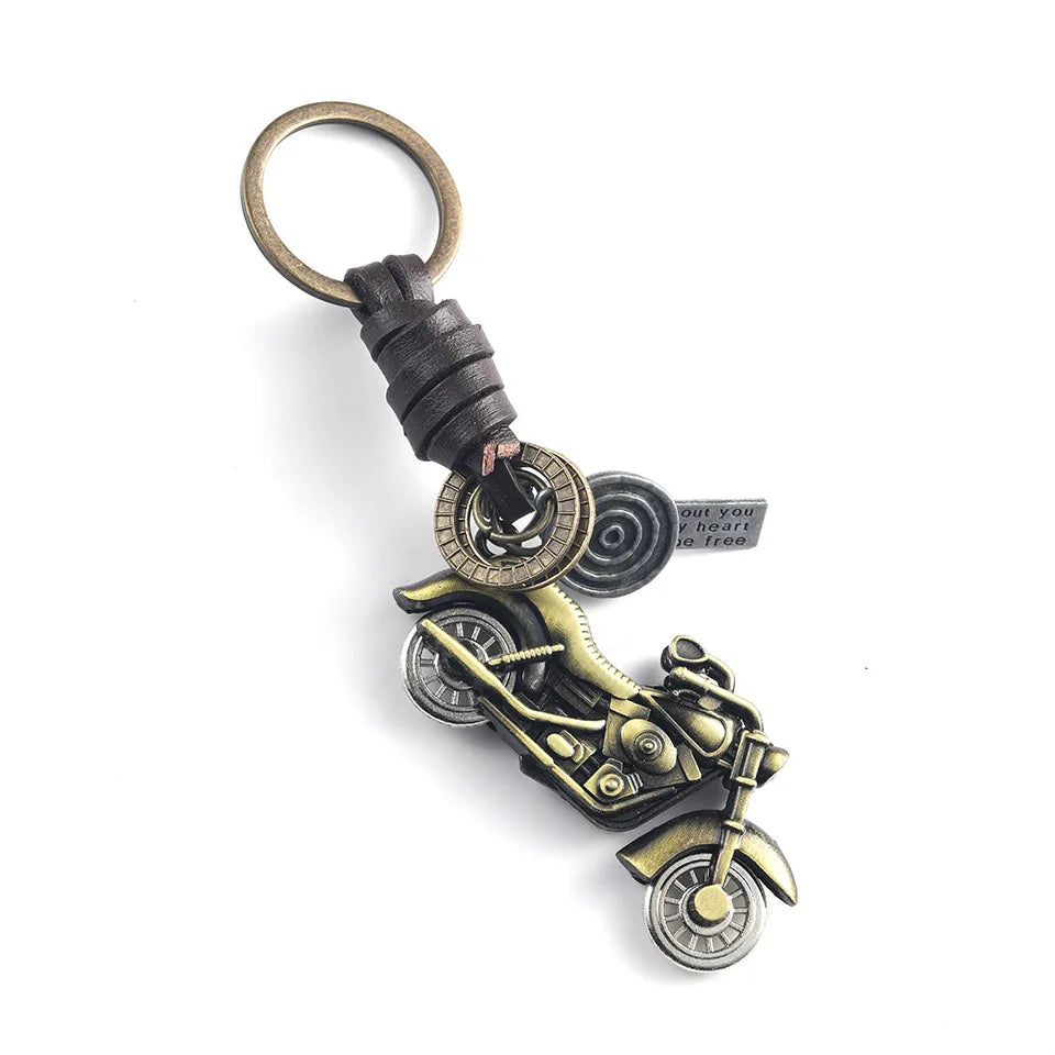 Wholesale Vintage Key Holder Punk Rock Style Men Motorbike Motorcycle Keychain for Boys