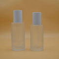 100ml 120ml Eco Friendly Recyclable Glass Pump Sprayer Cylinder Bottle Frosted Transparent Design Skin Care Serum Face Cream