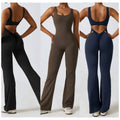 Women's Sports Bodysuit and Jumpsuit With Wide Leg Long Pants One Piece Design for Girls
