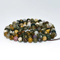 Wholesale 6/8/10mm Natural Ocean Agate Loose Gemstone Beads for DIY Jewelry