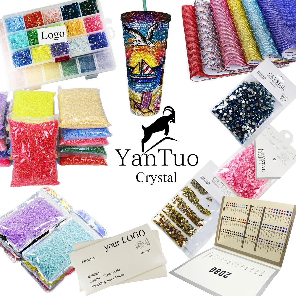 Yantuo Multiple Nail Rhinestones Strass for DIY Half Pearl Factory Free Gifts High Quality Rhinestones Non Hotfix Bulk Flatback