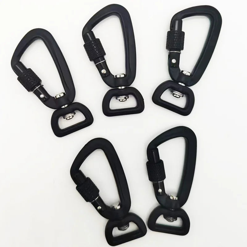 Aluminum 10mm Swivel Carabiner Hook with Swivel Snap Plain Finish 400kg Breaking Load for Dog Leash