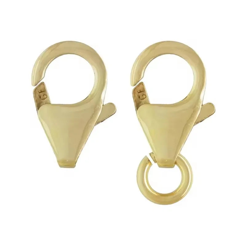 Permanent Jewelry Lobster Claw Clasps for Necklaces Real 14K Gold Filled Findings