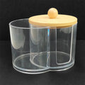 Acrylic  Cotton Swab Box Makeup Cotton Cosmetics Organizer Box