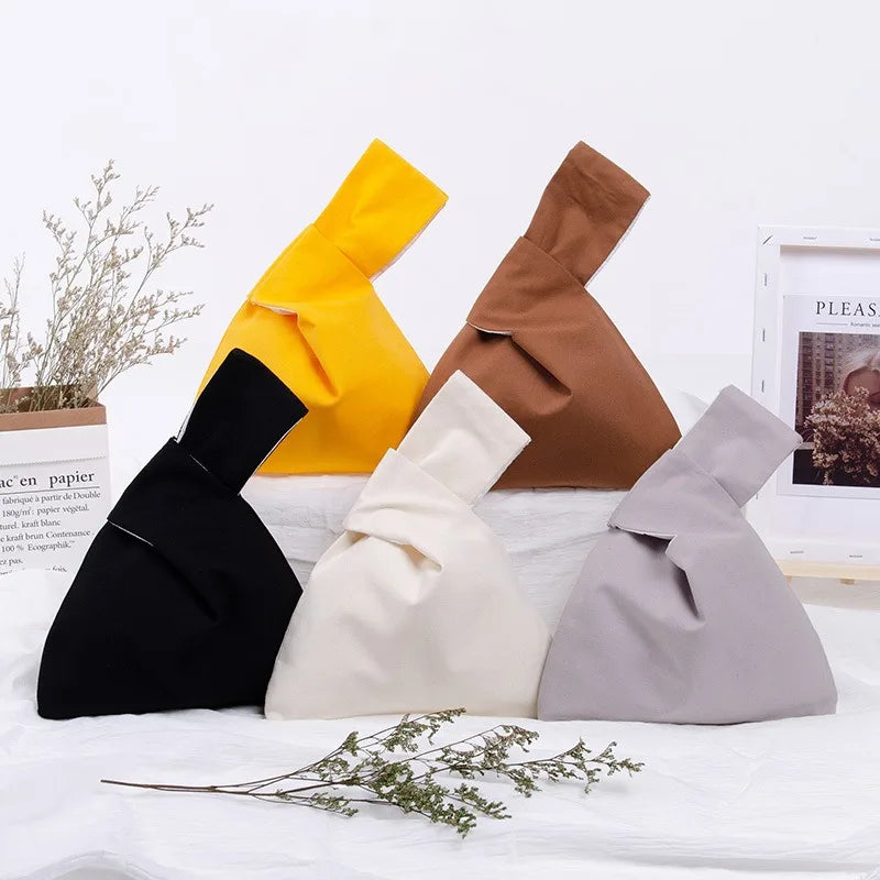 Japanese-style Colored Cotton Knot Wrist Bag Customized Color Logo Handheld Design for Mobile Phone Storage Gift/Promotion Use