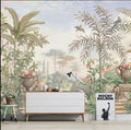 Western Painting Tv Background Wall Mural Tropical Plant Scenery Wallpaper Living Room Bedroom Wall Covering