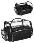 ReIaveI Extra Large PVC Makeup Brush Bag Essential Travel Case for Artists with Waterproof Vertical Groove Storage