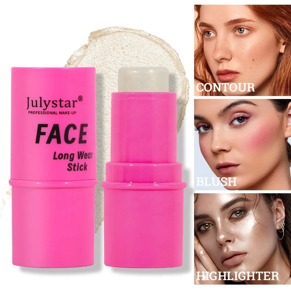 Wholesale Mineral Makeup Stick Waterproof Long-Wear Multi-Functional Contour Highlight Bronzer Facial Blush