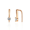 Simple Design 925 Sterling Silver Real D Color Moissanite Earings 0.1Carat Moissanite Earrings for Women