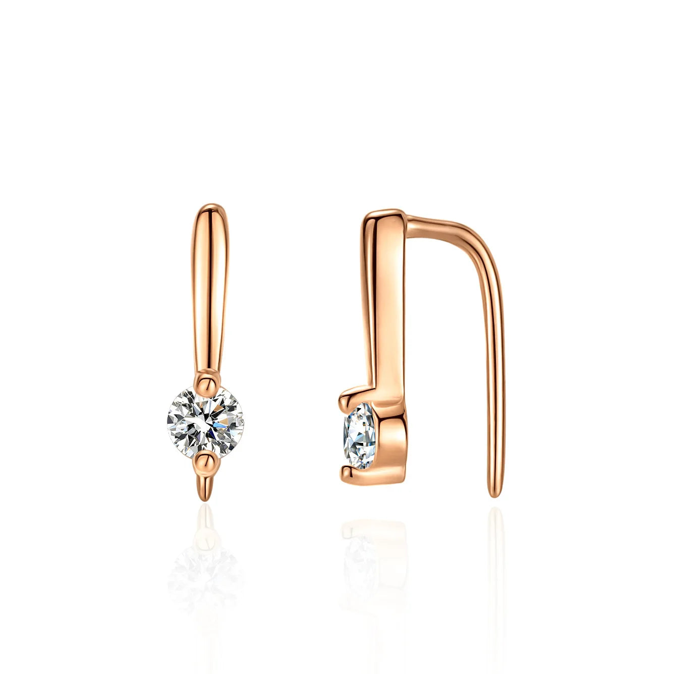 Simple Design 925 Sterling Silver Real D Color Moissanite Earings 0.1Carat Moissanite Earrings for Women