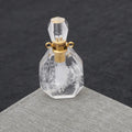 20g Custom Luxury Colorful Amethyst Rose Clear Quartz Mini Crystal Perfume Bottle Pendant for Necklace