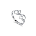 S925 Sterling Silver Cubic Zirconia Ring Bowknot Silver&gold Plated Waterproof Rings for Mother's Gifta Gift for the Beloved