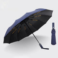 Classic Compact Travel Folding Umbrella Windproof Rainproof Fully-Automatic Anti-UV Polyester Handle Control Pongee 105cm Travel