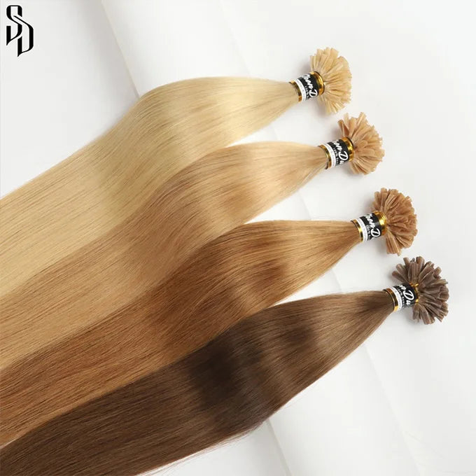 Remy Hair U Tip Keratin Bond Vendors Wholesale Human Hair U Tip Cuticle Aligned Virgin Hair Invisible Burmese  U Tip Extensions