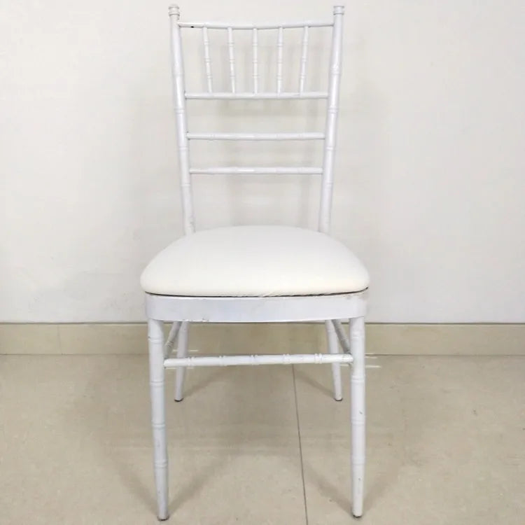 White Spandex Removable Seat Cover for Wedding Chairs Cover Banquet Chiavari Chair