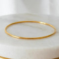 Inspire Jewelry Stainless Steel Classic Round Gold 3MM Single Circle Bangle Simple Style Closed Thin Circle Wire Bracelets Gift