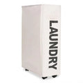 Rolling Slim Laundry Basket with Stand Foldable Waterproof Sorter and Tall Thin Dirty Laundry Hamper Basket