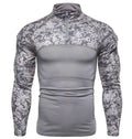Custom Outdoor Quick Drying Camo Long Sleeves Mens Tactical T-Shirt Sport Casual Shirt Size 3XL