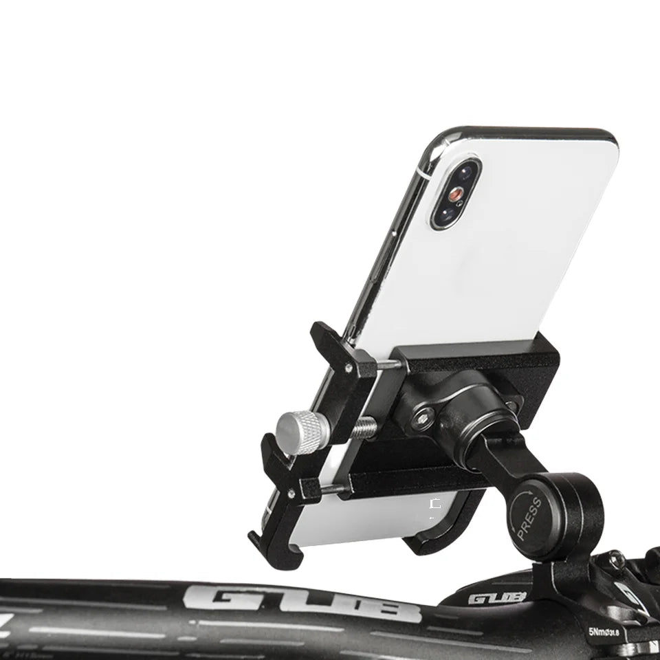 GUB PLUS 21 Alloy Bicycle Phone Mount Universal GPS Mobile Phone Holder Road Bike Adjusted Angle 4-6.7inch Cellphone Holder