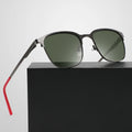 New Vintage square Shade Metal Thin Frame Sunglasses for Women Men Uv 400 Lens Outdoor Blue Sunglasses