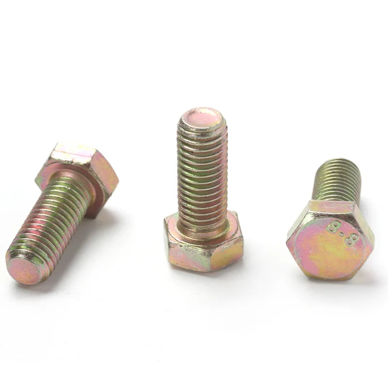 DIN933 Hexagonal Bolts and Nuts Full Thread Zinc Plated Hex Bolts