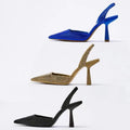 35-43 Shiny Luxury Sandals  Half Shoes Women's  High Heel H83