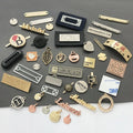 Wholesale Custom Private Metal Label Clothing Tags Sewing Metal logo Label for Clothes Garment Handbag Swimwear
