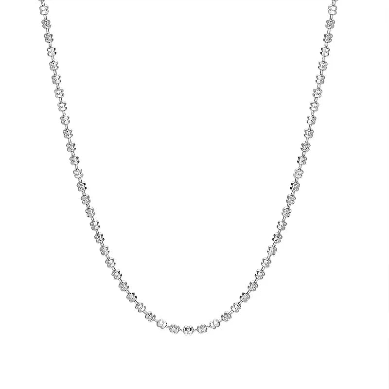 GL45 Wholesale 925 Sterling Silver 1.5mm Ball Chain Bead Necklace Fashion Minimalist Jewelry Rhodium Plating Trendy for Wedding