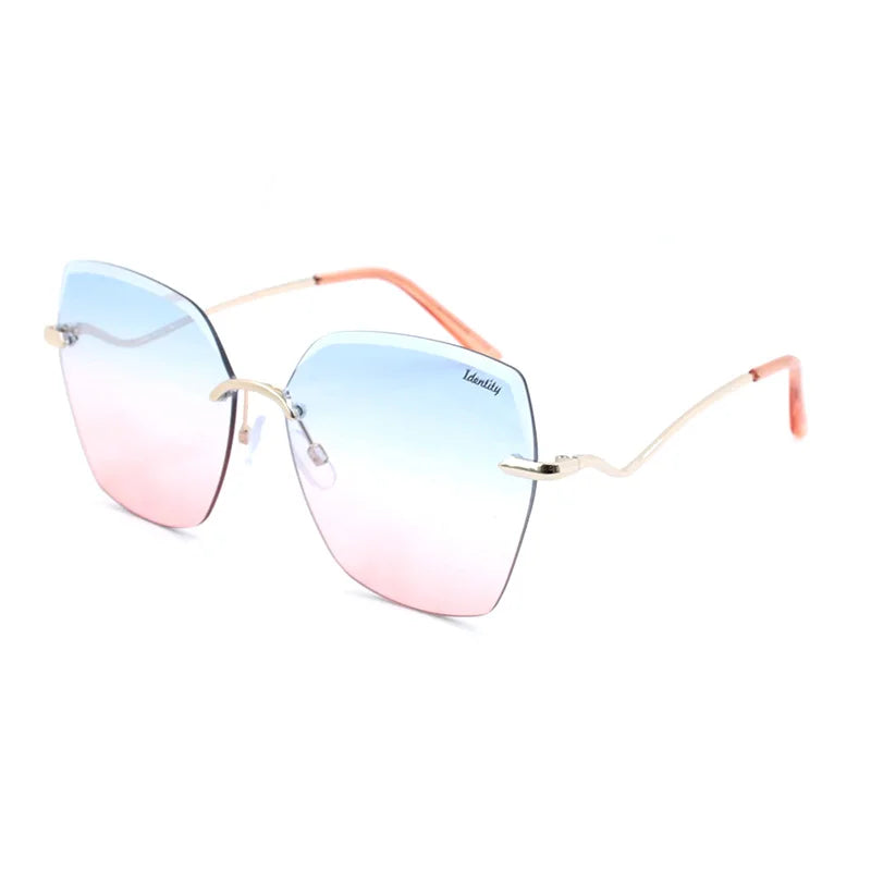 OEM Custom Logo Laser Engraved Unique Rimless Design Sunglasses Trendy Fashion 2026 Latest Sunglasses