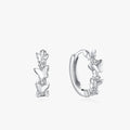 Ailmay 925 Sterling Silver Trendy Butterfly Zircon Hoop Earrings Charm Animal Ear Buckles for Women Christmas Gift Fine Jewelry