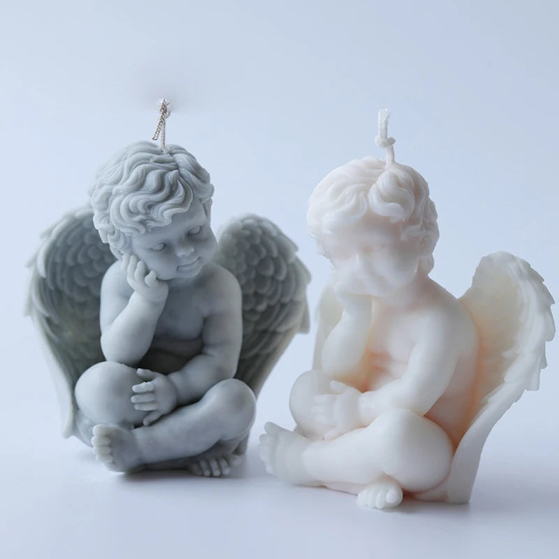 B-1054 Baby Angel Cake Decorating Tools 3D Angels Candle Mold Silicone Mold Silicone Mold Clay