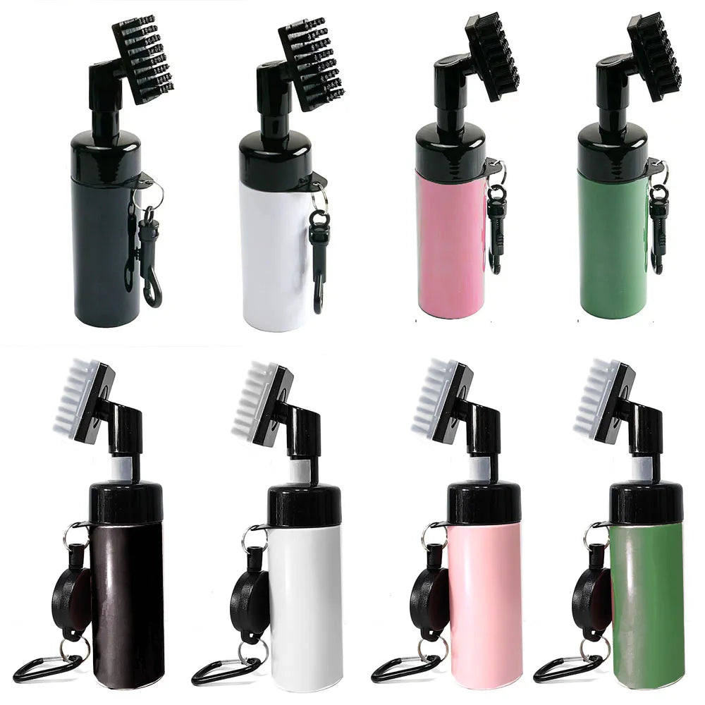 Easy Scalable Clip Golf Club Cleaning Brush With Water Spray Bottle