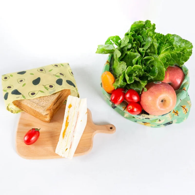 Sandwich Pure Vegetable Beeswax Bag for Food Storage Packaging Freshness Preservation