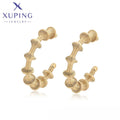 T000953223 XUPING JEWELRY 14K Gold Color LuxuryStainless Steel Hoop Women Korean Vintage Fashion Gold Plated Fine Earrings
