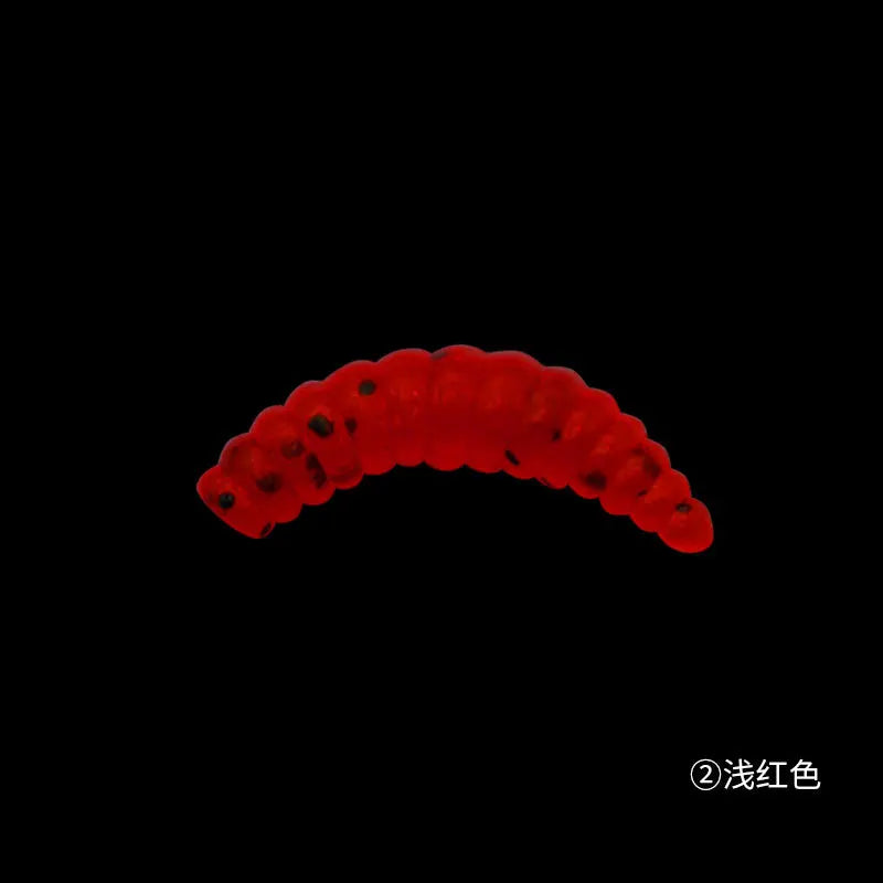 2cm/0.37g Artificial Red Worm Plastic Bread Worm Soft Bait Fishing Lure Worm Bait