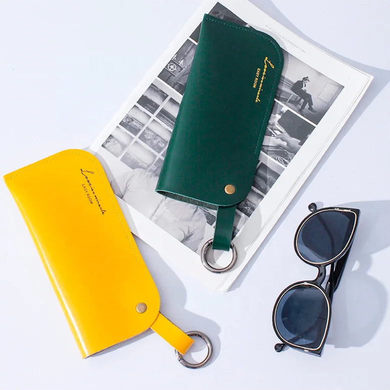 Leather Sunglasses Case Eyeglass Organizer Glasses Bag Leather Sunglasses Pouch EyeGlass Holder Eyewear Protective Cover Sleeve