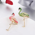 Cute Enamel Flamingo Brooches Unisex Women and Men Brooch Pin Bird Animal Brooches Fashion Dress Coat Accessories