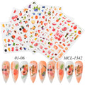 Fruit Adhesive 3D Nail Sticker Decals for Nails Sticker Watermelon Lemon Grape Cherry Nail Art Decorations