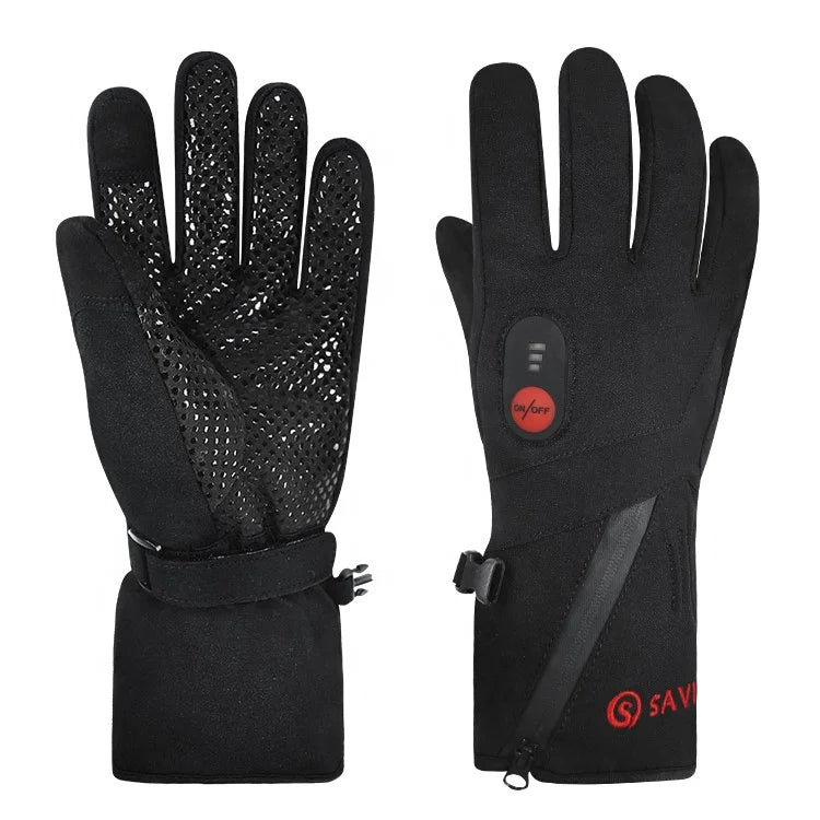 Unisex Microfiber Racing Gloves for Outdoor Sports Cycling Ski Campus Winter Riding Waterproof Warm Touchscreen-Compliant Heated