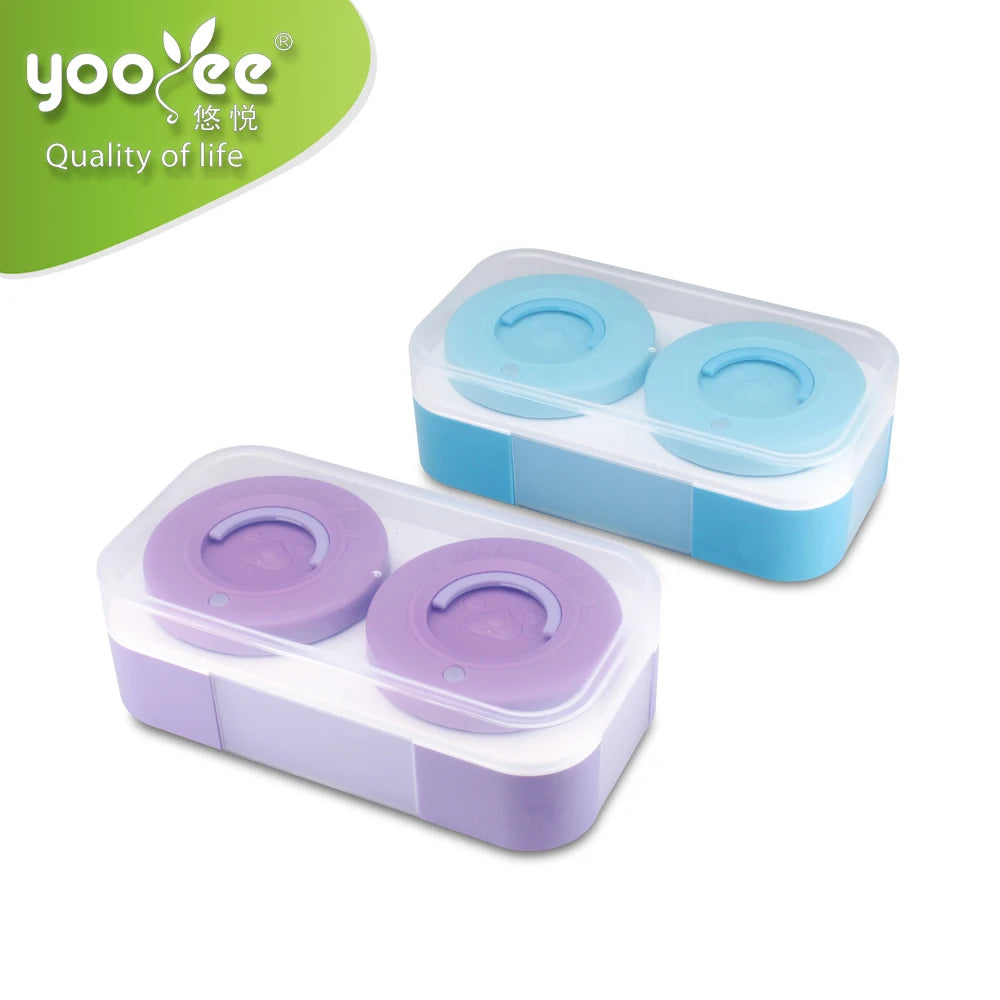 Bento Lunch Boxes for Adults Rectangle Bowls BPA Free Leak-proof 2 Compartments Storage Boxes & Bins